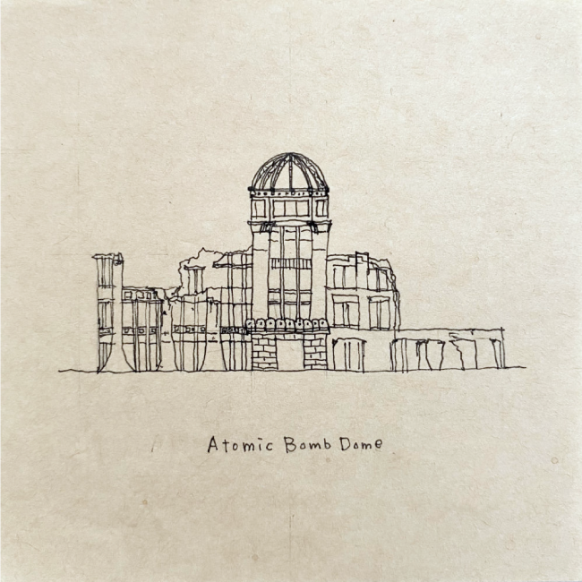 建築スケッチ : ヤン・レッツェル「原爆ドーム」