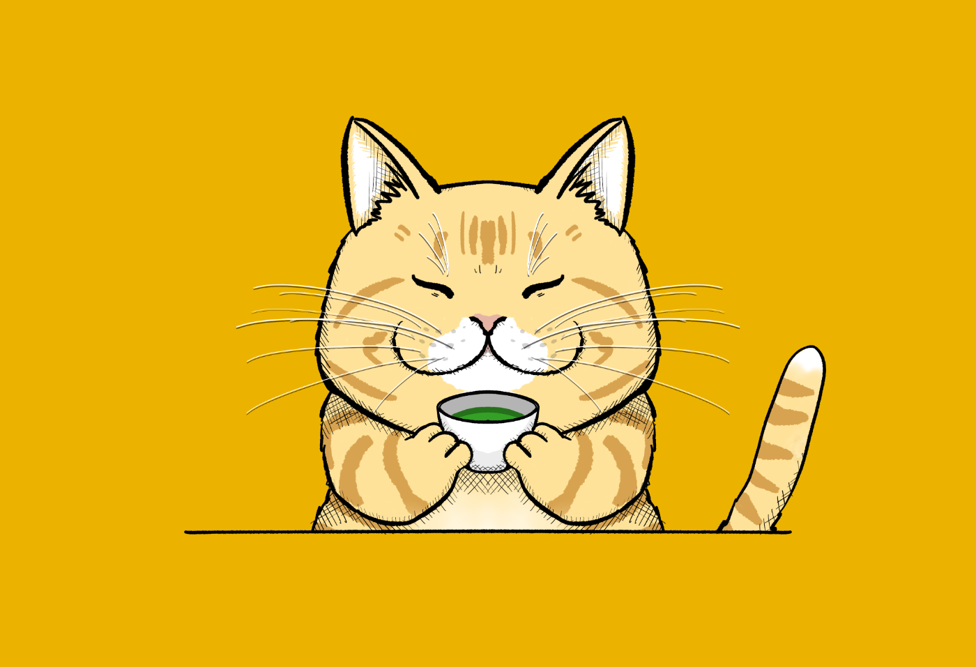 イラスト : トラ猫