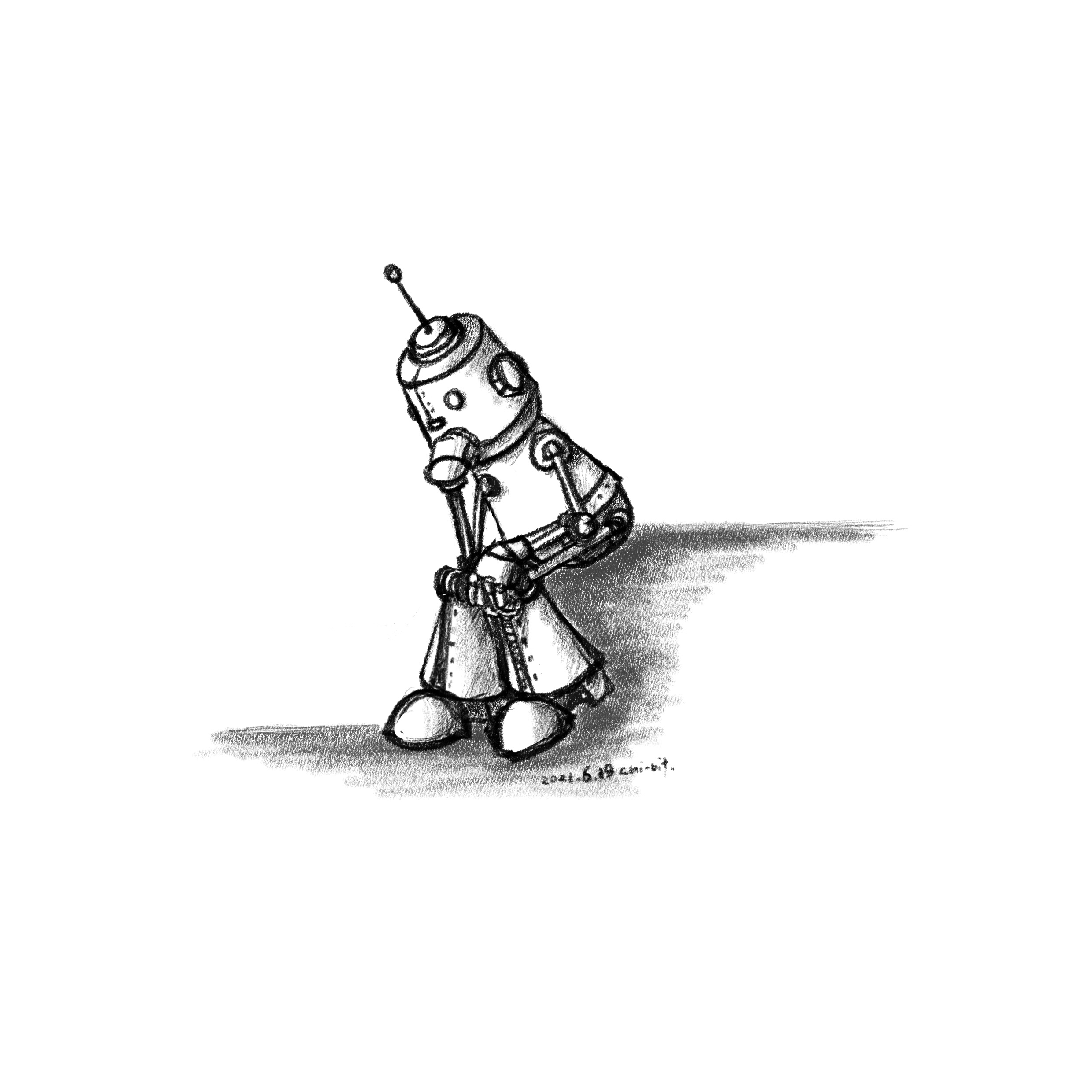 イラスト : ロボットと焚き火 | Robots and Think.