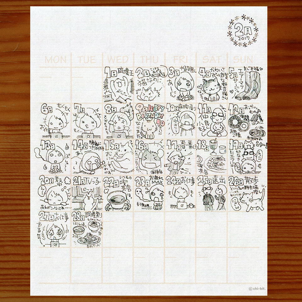 2017年2月の絵日記