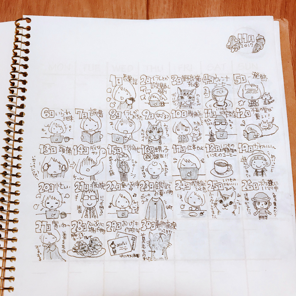2017年11月の絵日記