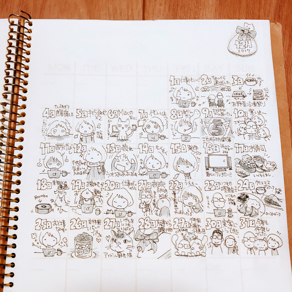 2017年12月の絵日記