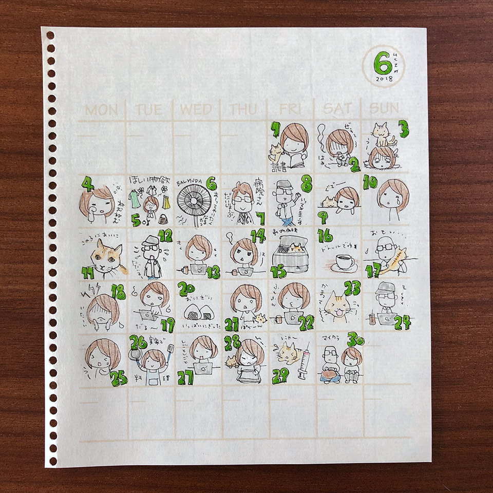 2018年6月の絵日記