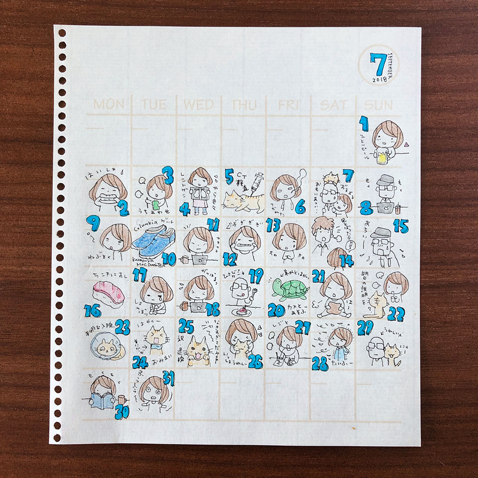 2018年7月の絵日記