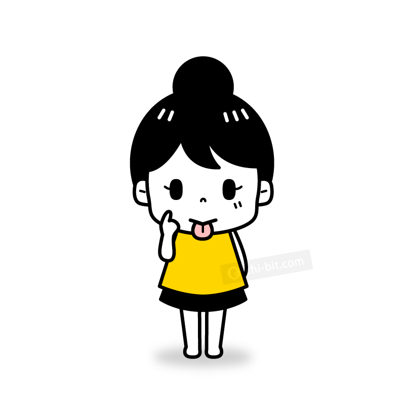 あっかんべーしてる女の子のイラスト