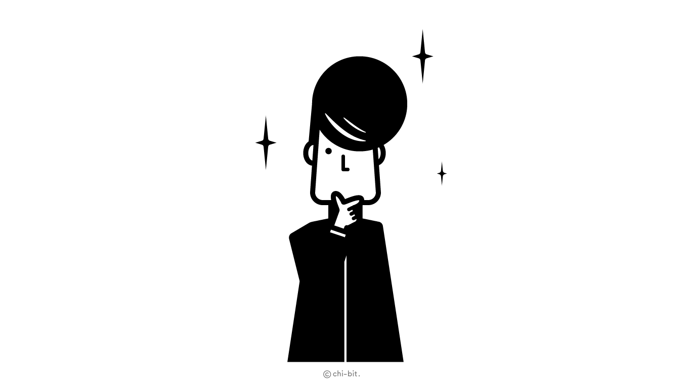 イラスト : 満足するリーゼントな人