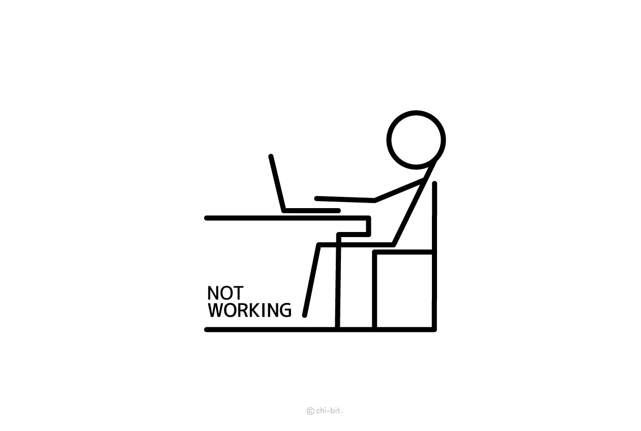 イラスト : 休憩中 | Not Working