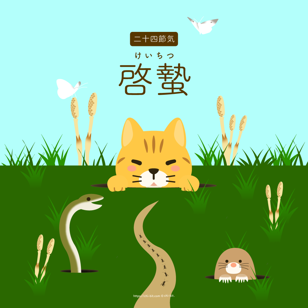 イラスト : 啓蟄 | Insects Awakening