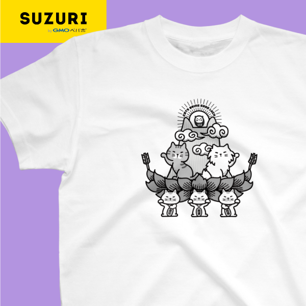 サムネ : 猫は幸せを運んでくれる スタンダードTシャツ | Cats Bring Good Luck