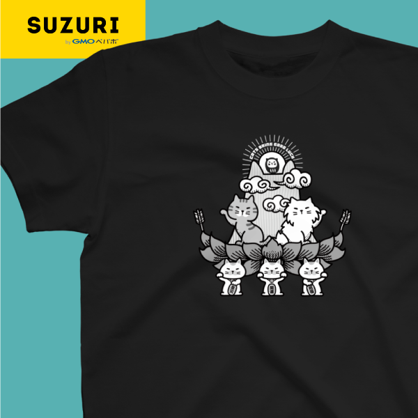 サムネ : 猫は幸せを運んでくれる スタンダードTシャツ | Cats Bring Good Luck