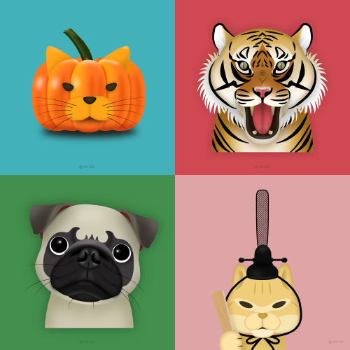 サムネ : 2.5D Illustrations