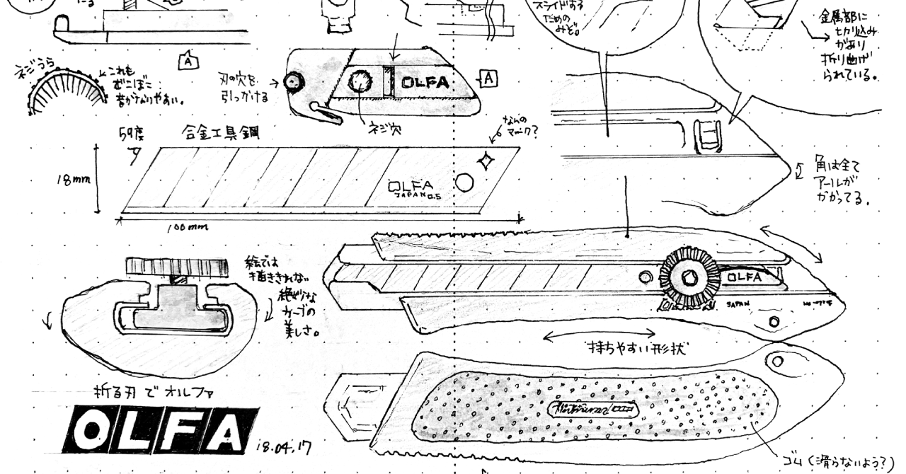 サムネ : オルファ リミテッド ねじ式大型刃カッター | OLFA Limited Screw-type Large Blade Cutter